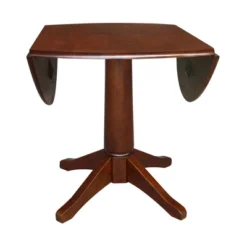30.3" Thea Round Dual Drop Leaf Extendable Dining Table Espresso Brown - International Concepts 10 30.3" Thea Round Dual Drop Leaf Extendable Dining Table Espresso Brown - International Concepts -Baxton Studio Sale Shop GUEST 45189182 f779 4849 9ffe 92b2aeb4b138