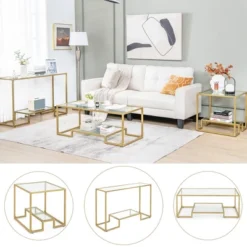 Costway 48'' 2-Tier Console Entryway Behind Couch Table For Living Room Hallway -Baxton Studio Sale Shop GUEST 4548c11e 2fce 4308 8ffb c6b1d68ccdcb