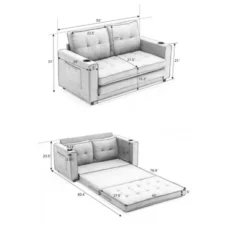 Mocamel 3-in-1 Convertible Futon Sofa Bed - Foldable Loveseat With Sleeper & Side Pockets, Ideal For Living Room 16 Mocamel 3-in-1 Convertible Futon Sofa Bed - Foldable Loveseat With Sleeper & Side Pockets, Ideal For Living Room -Baxton Studio Sale Shop GUEST 457bd981 ab4e 4966 9fd8 5e9cd6a0451a