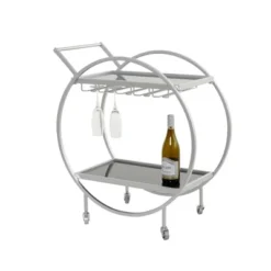 Contemporary Metal Round Bar Cart - Olivia & May -Baxton Studio Sale Shop GUEST 472f2f02 a452 49e4 9cd5 9747420d45cd