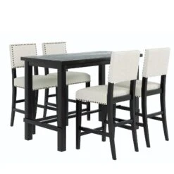5-Piece Counter Height Dining Set Espresso-ModernLuxe -Baxton Studio Sale Shop GUEST 475ffd83 e576 41c8 a6ba bf2bf4c1ddbd