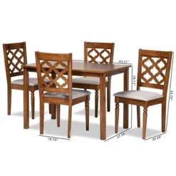 5pc Ramiro Wood Dining Set Gray/Walnut/Brown - Baxton Studio 15 5pc Ramiro Wood Dining Set Gray/Walnut/Brown - Baxton Studio -Baxton Studio Sale Shop GUEST 47bb6038 6f65 4826 8f45 257e5e1dcf18