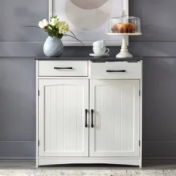 Dalton 2 Door Buffet Cabinet White/Charcoal Gray - Buylateral 9 Dalton 2 Door Buffet Cabinet White/Charcoal Gray - Buylateral -Baxton Studio Sale Shop GUEST 480b053e 1b6b 40ee a27f b4896ea1b1ba