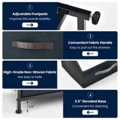 Costway 6-Drawer Dresser Organizer Closet Storage Cabinet With Foldable Fabric Drawer -Baxton Studio Sale Shop GUEST 4851e253 8c71 4db8 a18d 90b9dd3638fd