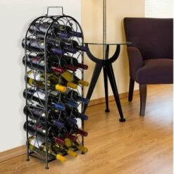 Sorbus 23 Bottle Metal Wine Rack (Black) -Baxton Studio Sale Shop GUEST 485620fb 1ef9 4ee1 8836 678b8d12cba6