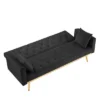 BLACK Convertible Folding Futon Sofa Bed , Sleeper Sofa Couch For Compact Living Space.