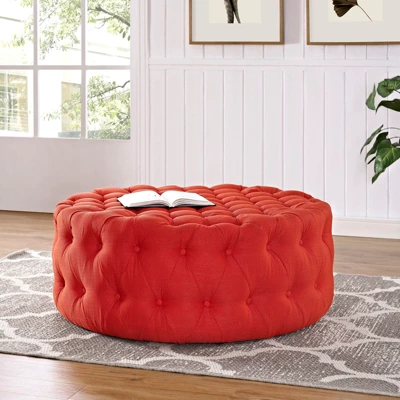 Amour Upholstered Fabric Ottoman - Modway 4 Amour Upholstered Fabric Ottoman - Modway - Image 4