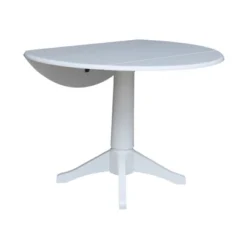 42" Nina Round Top Dual Drop Leaf Pedestal Table White - International Concepts 11 42" Nina Round Top Dual Drop Leaf Pedestal Table White - International Concepts -Baxton Studio Sale Shop GUEST 48ffe16f b57f 4c82 8a5c 99bd64c0abe4