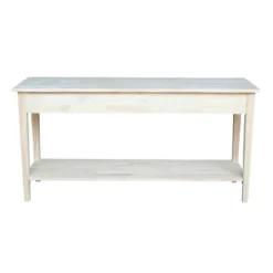 Spencer Console Server Table Unfinished Light Brown - International Concepts -Baxton Studio Sale Shop GUEST 49391211 da67 49f4 b612 55c1f63afb39