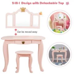 Costway Kids Makeup Dressing Table Chair Set Princess Vanity & Tri-folding Mirror 15 Costway Kids Makeup Dressing Table Chair Set Princess Vanity & Tri-folding Mirror -Baxton Studio Sale Shop GUEST 49c9ed0f b5d0 4287 b8ec 744782b5cca8