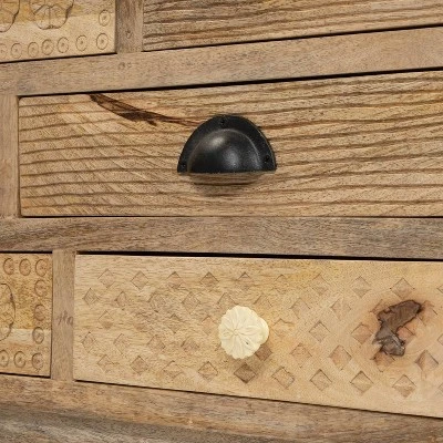 Serreno 6 Drawers Accent Cabinet Natural - Furniture Of America 5 Serreno 6 Drawers Accent Cabinet Natural - Furniture Of America - Image 5