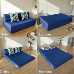 ARTPLAN Fold Sofa Bed-Sleeper Single With Pillow,Futon Sleeper Chair Guest Bed With Washable Linen Cover, Foldable Mattress For Living Room, -Baxton Studio Sale Shop GUEST 49f386b6 0046 4c5f 875d 4d00d552c333