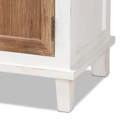 Glynn Wood 2 Door Storage Cabinet White/Brown - Baxton Studio -Baxton Studio Sale Shop GUEST 49fe8926 d014 48e0 9d47 dbe761cce2de