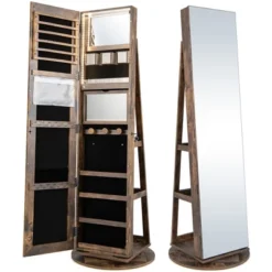 Tangkula Rotating Mirrored Jewelry Cabinet With Mirror Storage Shelves 20 Tangkula Rotating Mirrored Jewelry Cabinet With Mirror Storage Shelves -Baxton Studio Sale Shop GUEST 4a05ec12 ebc6 4b38 8e0c b8e25734a1e8