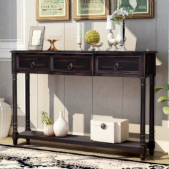 Console Table With Storage Drawers And Long Shelf-ModernLuxe -Baxton Studio Sale Shop GUEST 4a7416b2 f775 4079 bd6b 2c174389327c