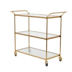 Modern 3 Shelf Metal Bar Cart Brass - Olivia & May -Baxton Studio Sale Shop GUEST 4a9e3480 5a4c 42b9 9d13 2adb0b6fa38f