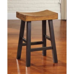 Set Of 2 25" Glosco Counter Height Barstools Grizzly Bear - Signature Design By Ashley