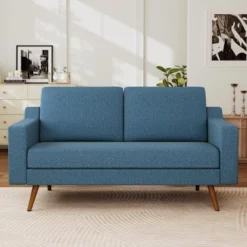Vipbear 65.4" Loveseat Sofa,Comfy Love Seat Couches For Living Room,Mid Century Modern Small Couch For Bedroom Office With Spring Cushion -Baxton Studio Sale Shop GUEST 4ad600c4 01bc 469b aeaa a5c5d8a56cdf