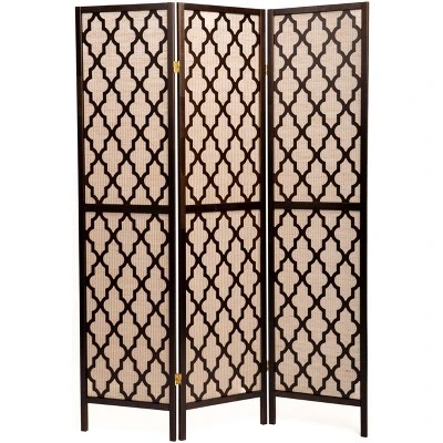 Legacy Decor Screen Room Divider Rattan Cane Webbing Insert With Decorative Cut Outs 4 Legacy Decor Screen Room Divider Rattan Cane Webbing Insert With Decorative Cut Outs - Image 4