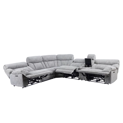 6pc Park City Dual Power Reclining Sectional Sofas Gray - Steve Silver Co. 3 6pc Park City Dual Power Reclining Sectional Sofas Gray - Steve Silver Co. - Image 3