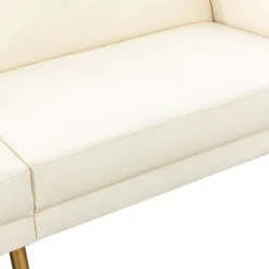 Lanna 76"Wide Vegan Leather Modern Style Convertible Futon Sofa Bed For Living Room Guest Bedroom | ARTFUL LIVING DESIGN -Baxton Studio Sale Shop GUEST 4b88fbc9 e903 403c b69d d70407a5deba