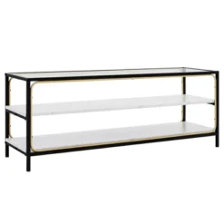 Costway 3-Tier TV Stand Entertainment Center For TV's Up To 50'' W/ Tempered Glass Top -Baxton Studio Sale Shop GUEST 4bd7aa74 68ae 4fa8 9991 5e947c686d83