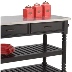 Savannah Kitchen Cart Wood - Black - Home Styles -Baxton Studio Sale Shop GUEST 4c566281 845c 4fd8 8b79 4cf8a86b2dc6