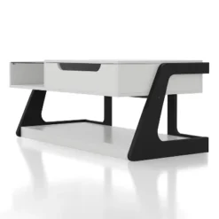 49" Castleridge Modern Lift Top Coffee Table White/Black - MiBasics: Adjustable Height, Tempered Glass, Storage Shelf 24 49" Castleridge Modern Lift Top Coffee Table White/Black - MiBasics: Adjustable Height, Tempered Glass, Storage Shelf -Baxton Studio Sale Shop GUEST 4cb19d68 c5e1 4958 8fc6 bd46231102f4