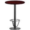 Flash Furniture 30'' Round Laminate Table Top With 18'' Round Bar Height Table Base And Foot Ring