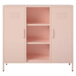 RealRooms Shadwick 2 Door Metal Locker Console Table W/ Storage -Baxton Studio Sale Shop GUEST 4cedb13d 3416 4f64 9b08 c53078da3e49