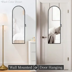 Best Choice Products Door/Wall Mounted Arch Mirror Jewelry Armoire, W/ Metal Frame, Lockable Door -Baxton Studio Sale Shop GUEST 4d2f2633 1e57 40cc a538 e5bc9d3f5b5d