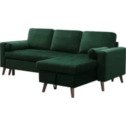 Streamdale 88" Reversible Pull Out Sleeper Sectional Storage Sofa Bed, Corner Sofa-Bed With Storage Chair -Baxton Studio Sale Shop GUEST 4d5db195 c8a6 489c 8191 db89a1078a34