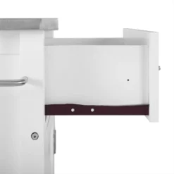 Savannah Stainless Steel Top Compact Kitchen Island Cart White - Crosley -Baxton Studio Sale Shop GUEST 4dc87a89 b6ff 450d 84a3 16882e4b3201