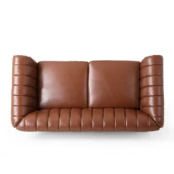 Glenmont Contemporary Channel Stitch Loveseat With Nailhead Trim - Christopher Knight Home -Baxton Studio Sale Shop GUEST 4dd642b5 39db 4524 b154 b7842a78ef75