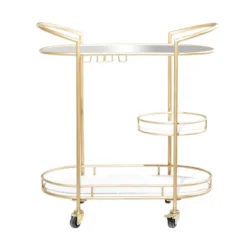 Contemporary Iron Bar Cart Gold - Olivia & May -Baxton Studio Sale Shop GUEST 4e2af8ce ae37 4561 b18c 698b01d6ba5c