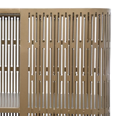 Olivia & May Metal Art Deco Inspired 1 Shelf Console Table With Black Glass Top Gold 1 Olivia & May Metal Art Deco Inspired 1 Shelf Console Table With Black Glass Top Gold