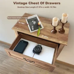 Garvee 5 Drawer Dresser, Farmhouse Tall Dresser For Closet, Rustic Chest Of Drawer With Wide Metal Handles, Wood Dressers Organizer For Bedroom -Baxton Studio Sale Shop GUEST 4f58b8b0 6a8a 4240 9f06 1fbf0c1f7b0e