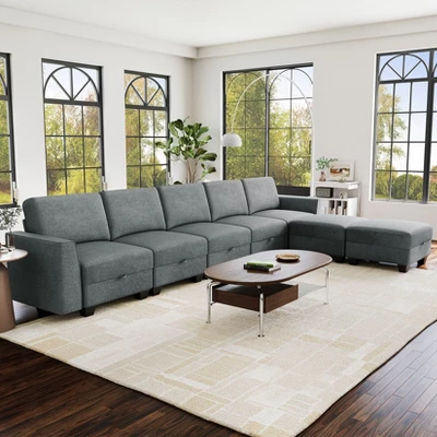 140"Sectional Couch For Living Room, Oversized Modular Sectional Sofa, U Shaped Modular Couch With Storage 9 140"Sectional Couch For Living Room, Oversized Modular Sectional Sofa, U Shaped Modular Couch With Storage - Image 9
