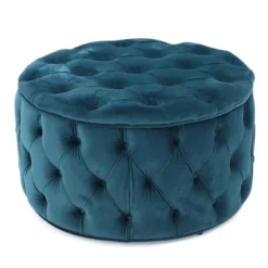 Zelfa New Velvet Ottoman - Christopher Knight Home -Baxton Studio Sale Shop GUEST 4fc3a810 4d56 4473 802e 848f5d6cbffc