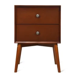 Tangkula Mid Century Nightstand Sofa End Table Bedroom Side Table With 2 Drawers -Baxton Studio Sale Shop GUEST 4fc751dc fd17 4b94 be8a 73777933e21b