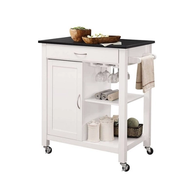 Ottawa Kitchen Cart Black/White - Acme Furniture 1 Ottawa Kitchen Cart Black/White - Acme Furniture