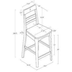 2pk Wood Ladder Back Counter Stool - Hearth & Hand™ With Magnolia -Baxton Studio Sale Shop GUEST 501b822c a2fd 461d aa13 130aba448f95