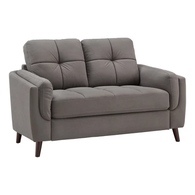 Inspire Q Deacon Loveseat Gray 1 Inspire Q Deacon Loveseat Gray