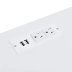 Nightstand With USB Charging Ports, End Table With 1 Drawer And Metal Legs, White+Natural Finish-ModernLuxe 16 Nightstand With USB Charging Ports, End Table With 1 Drawer And Metal Legs, White+Natural Finish-ModernLuxe -Baxton Studio Sale Shop GUEST 5058bc00 f1e0 44ec bf36 4b6b500c0c92