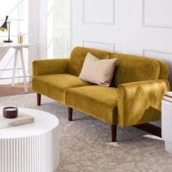 Best Choice Products Curved Convertible Futon, Velvet Fabric Split-Back Sleeper Bed -Baxton Studio Sale Shop GUEST 508fa19a 8d9b 4725 ab89 ed44cfc175ab