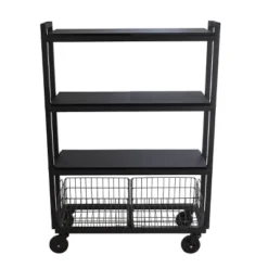 Cart System With Wheels 4 Tier Black - Atlantic 17 Cart System With Wheels 4 Tier Black - Atlantic -Baxton Studio Sale Shop GUEST 50aecfa5 f5ea 4ff3 bab6 2f2beff713a4