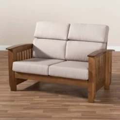 Charlotte Fabric Upholstered Wood 2 Seater Loveseat Taupe/Brown - Baxton Studio 13 Charlotte Fabric Upholstered Wood 2 Seater Loveseat Taupe/Brown - Baxton Studio -Baxton Studio Sale Shop GUEST 510ffc24 bee8 485c a59d 977b9e37997d