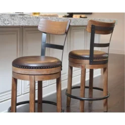 Pinnadel Uph Swivel Counter Height Barstools Light Brown - Signature Design By Ashley