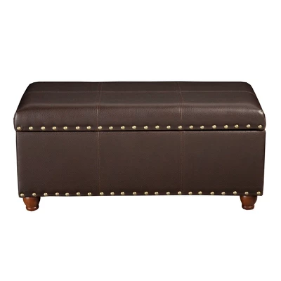 Storage Cocktail Bench Brown - HomePop 3 Storage Cocktail Bench Brown - HomePop - Image 3