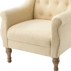 Charlie Wooden Upholstery Livingroom Armchair With Button-tufted | ARTFUL LIVING DESIGN -Baxton Studio Sale Shop GUEST 518864b5 4daf 42af ab61 b6a9d2f8f9aa